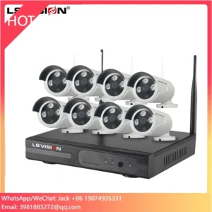 Hot Selling 1080P P2P Office Security 8 Channel Cordless Wireless Wifi NVR Kit CCTV Camera System