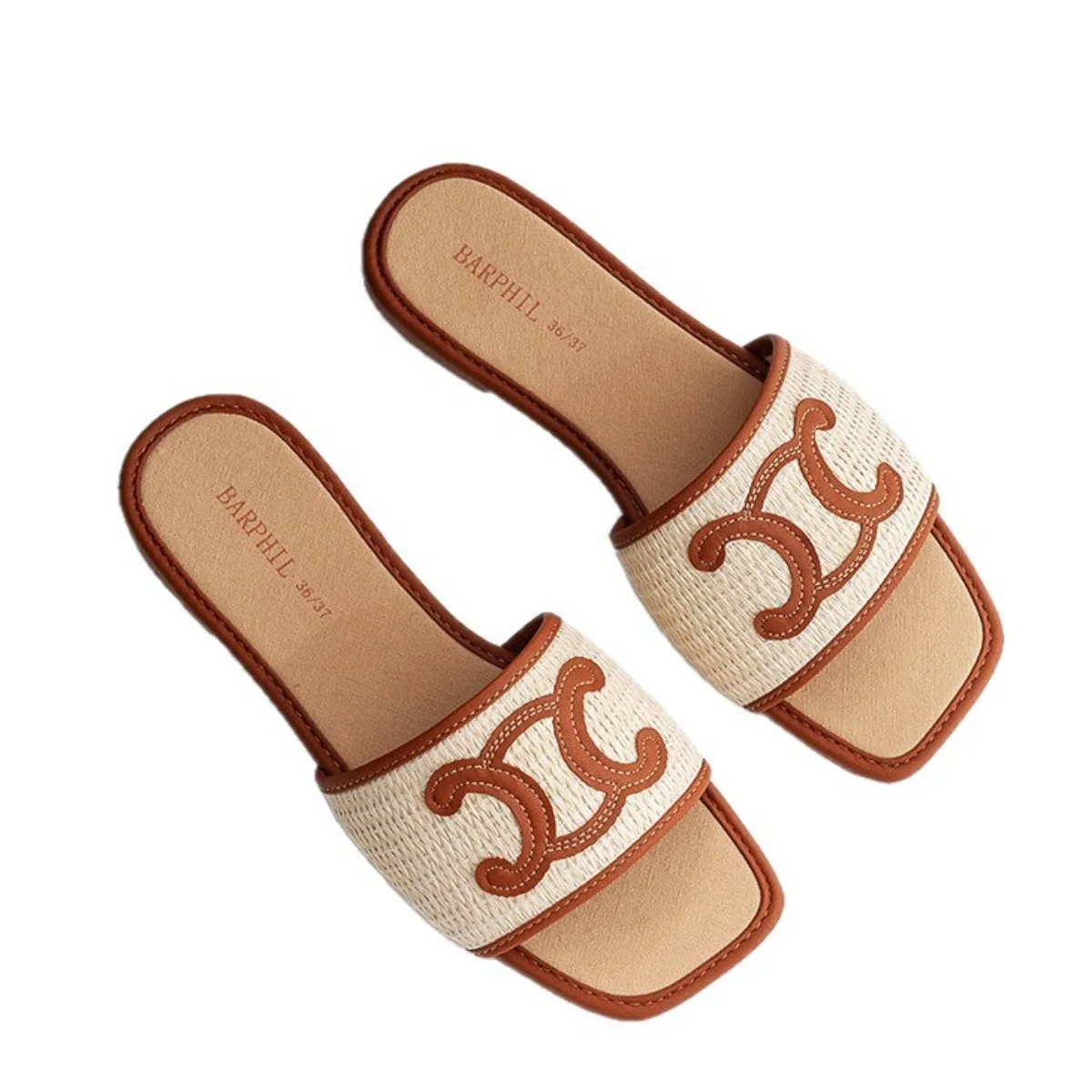 Slippers Women's Indoor Home Spring and Summer New Breathable Sweat Absorption Non-slip Worn Outside Women's Cool Slippers