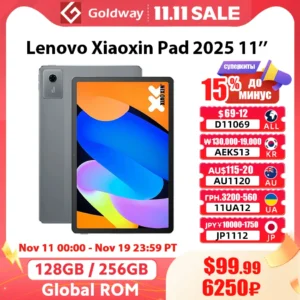 Global ROM Lenovo Xiaoxin Pad 2025 Tab 6 / 8GB 128GB MediaTek Dimensity 6300 11'' 2.5K 90Hz Screen 7040mAh Battery Wifi Tablet