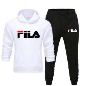 Men's hoodie set for autumn and winter, hoodie and sweatpants set: Hoodie with a pullover and fashionable trousers - two-piece p