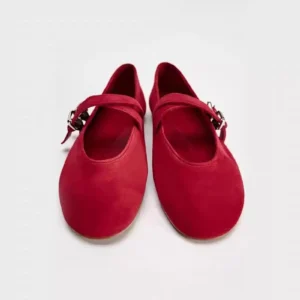 Spring 2025 Large Size Women's Flats Mary Jane oes Ballet Sle Low Heel Anti-Slip round Toe Soft Inner Material Casual Trend