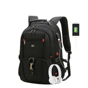 Men's Swiss Backpacks Travel Bag Business Anti Theft Backpack Men Mochila USB Charging 19 21 23Inch Laptop Backpack Waterproof