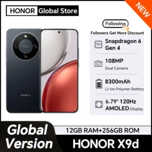2025 New HONOR X9d Global Version 5G Smartphone 6.79" 120Hz Anti-drop Waterproof Display 8300mAh Batteey 108MP AI Camera NFC