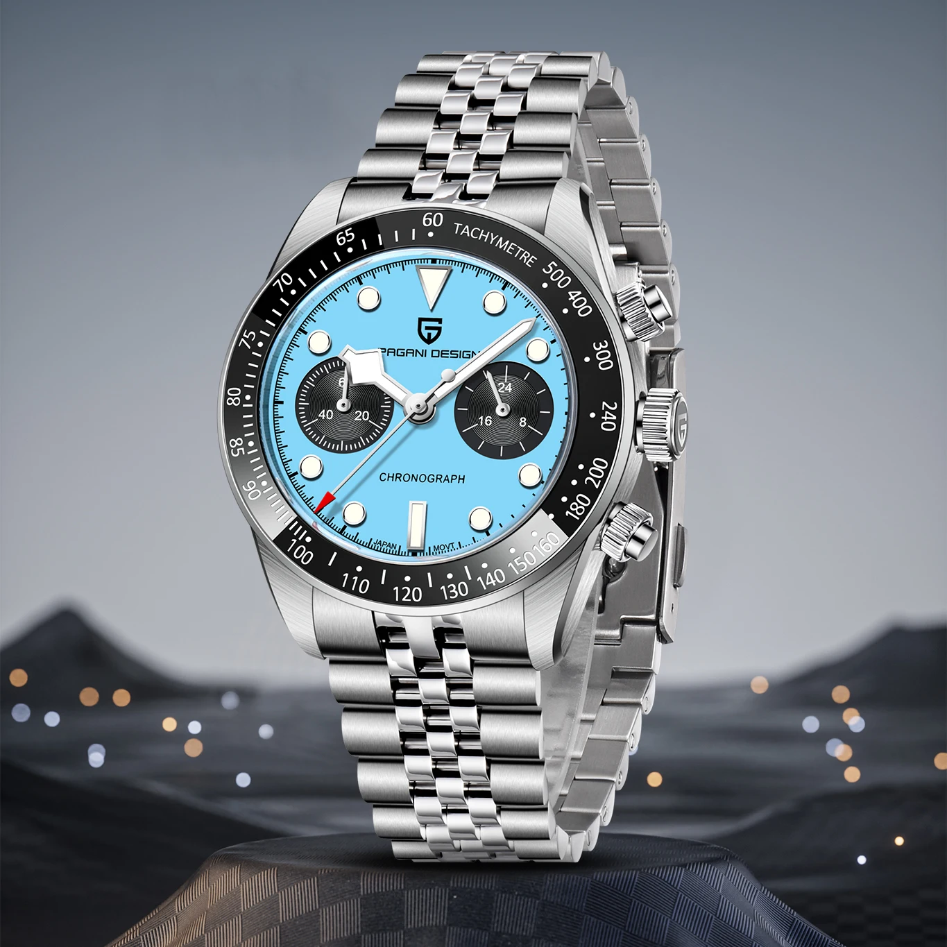 2025 New PAGANI DESIGN Luxury Chronograph Sports Quartz BB Panda Watch Men Sapphire mirror 100M Waterproof Fashion Wristwatch