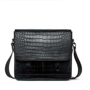 gete new New crocodile single shoulder bag men leisure fashion cross body bag crocodile hand vertical men bag
