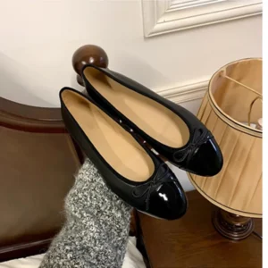 Women's Ballet Shoes 2025 New Round Headed Bow Comfortable Casual Flat Bottom Shallow Mouth Women's Single Shoes