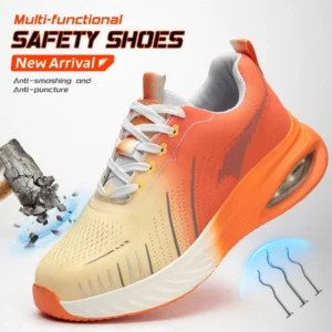 Leiandun Women's Plastic Toe Sports Style Work Protection Anti-smashing Safety Shoes for Construction