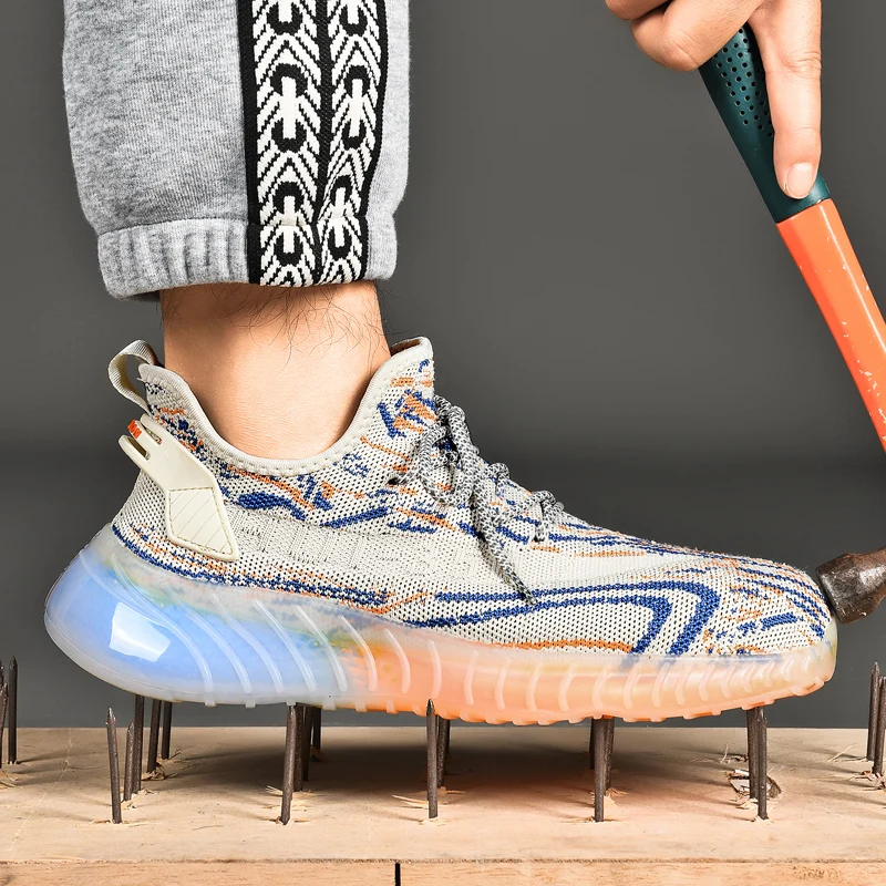 Men women Safety Shoes Lightweight Comfor work shoe man security steel toe Sneakers Breathable Non-Slip summer Hiking work boots