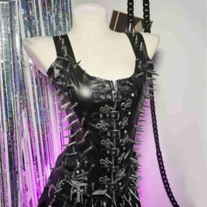 Emo Y2K Halter Camisole TOPS E-Girls Grunge Harajuku Trendy Goth Cross Fashion Revival Spike Studded Rivet Scorpion Punk Rock