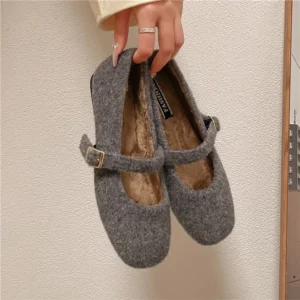 Vintage Mary Jane Flats - Plush Velvet Lining, Rubber Sole. All-Season Comfort in Solid Colors. Shop Now!