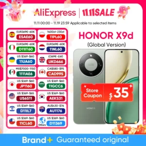 Global Version HONOR X9d 5G Smartphone 6.79" Anti-drop 120Hz AMOLED Screen 108MP Dual AI Cameras 8300mAh Battery 66W NFC IP69K