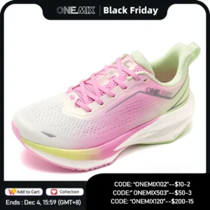 ONEMIX Outdoor Jogging Running Shoes for Men Super Light Outdoor Athletic Sneakers Elevator Antislip Walking Shoes Female