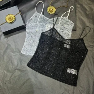 Solid color backless waist slimming sexy camisole women's vest elegant classic retro party vacation new women's short top