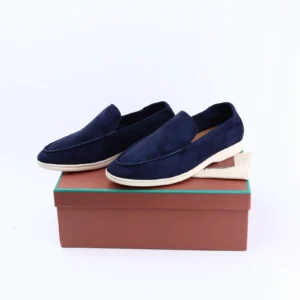 Not Logo Summer Suede Leather Women Loafers Men Flat Shoes Round Toe Slip-on Causal Moccasin Comfortable Mules Lazy Women Shoes