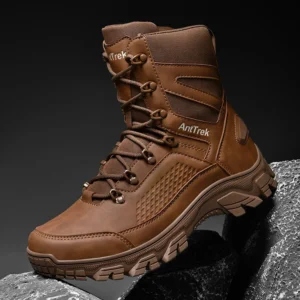 Men's High-Top Outdoor Hiking Boots, Casual, Comfortable and Warm Hiking Boots