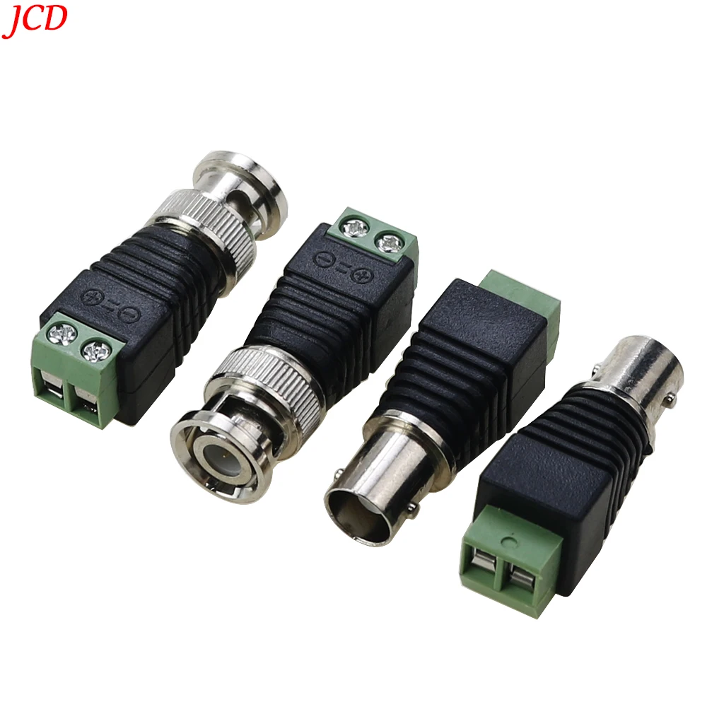 1PCS 12V DC BNC Male female Connector Coax Cat5 to BNC Female Plug for Led Strip Lights Video Balun CCTV Camera Acces