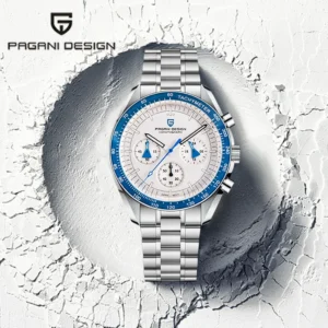 Pagani design 2025 New Moon Watch Fashion Quartz Watch Men's Sapphire VK63 Chronograph Stainless Steel Luminous Sports Watch Men
