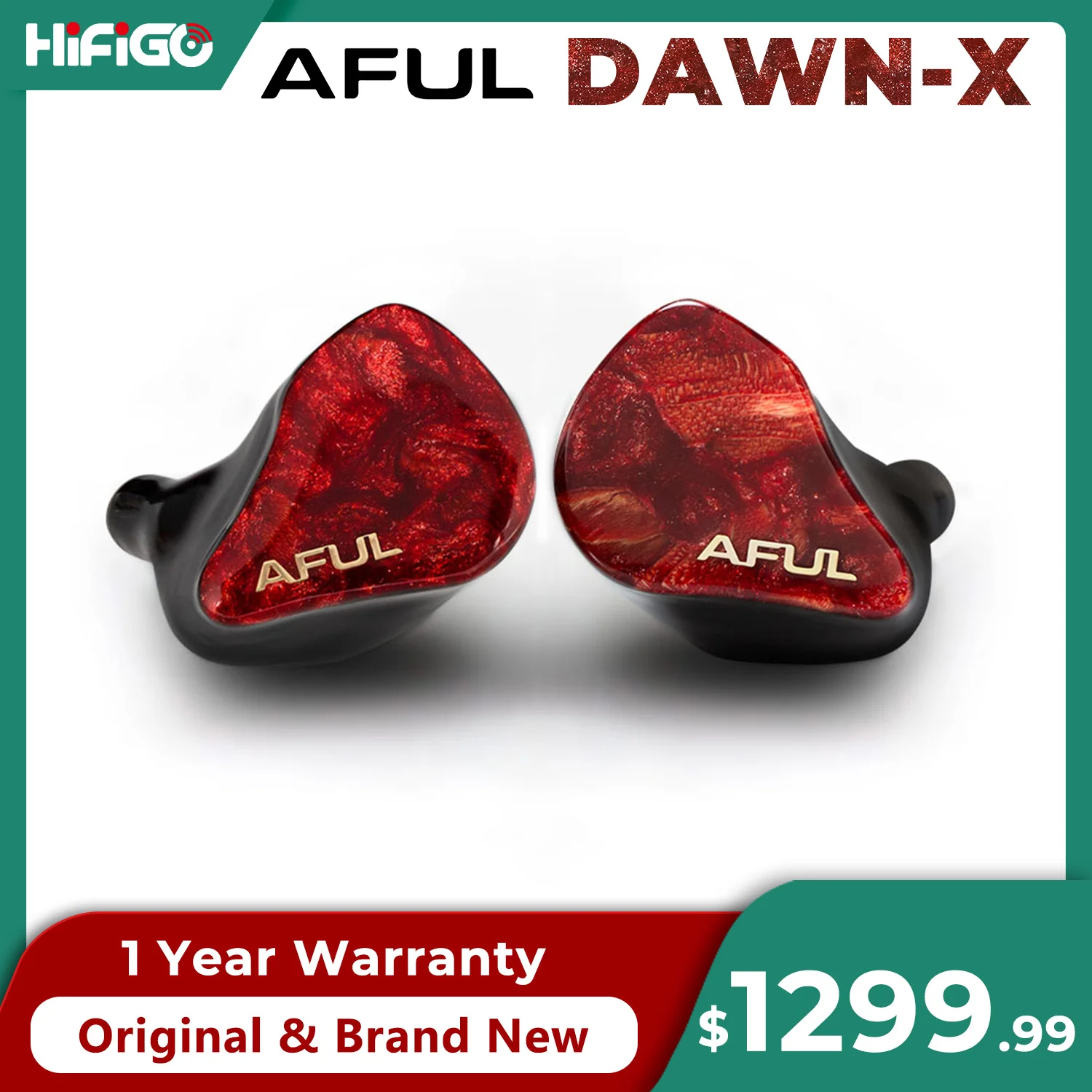 AFUL DAWN-X Flagship Earphones 1DD+8BA+4EST+1BC Hybrid Drivers In-ear Monitor Earphone with 6N Single-Crystal Copper Cable