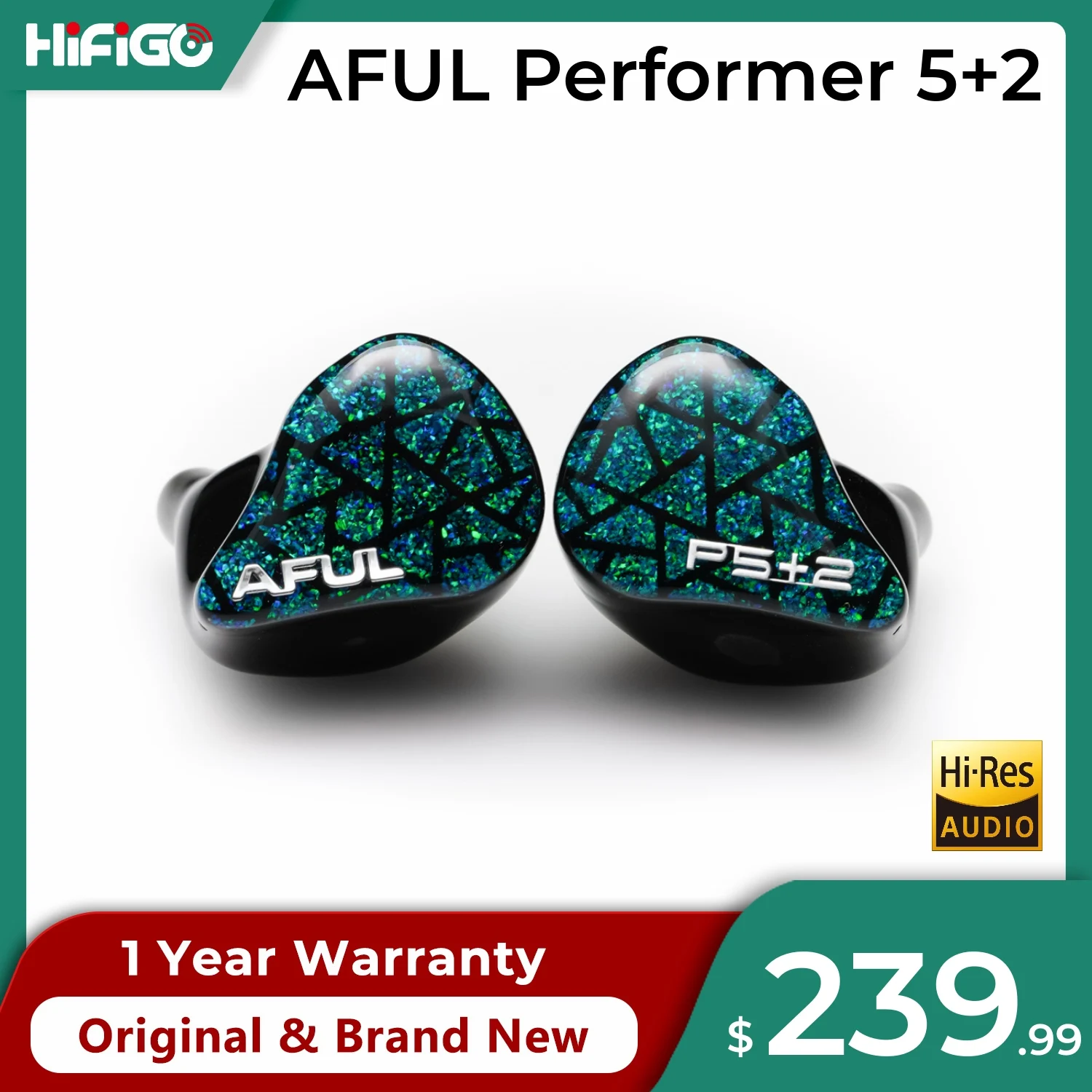 AFUL Performer 5+2 / Performer 7 2DD+4BA+1Micro Planar In Ear Monitor Earphones HiFi Wired Hybrid Headphone Music IEMs| HiFiGo