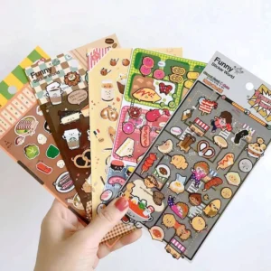 Korea Breakfast Coffee Doughnut Stickers Journaling Diary Planner Deco Craft Supplies Scrapbooking DIY Sticker