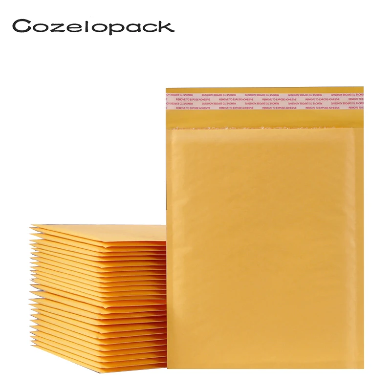 50PCS/15 sizes Kraft Paper Bubble Envelopes Paper Packaging Bags Padded Mailers Shipping bubble Envelope Courier Storage Bags