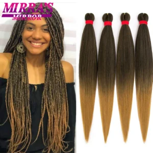 Braid Hair Pre stretched Easy Braid Ombre Synthetic Braids Extensions Senegal Twist Yaki Straight Crochet Hair 20/26/30 Inch