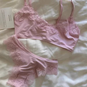 Lace Bra Set Woman Adjusted-strap Seamless Bras+Low Waist Panties Female Casual Simple Solid High Elasticity Lingerie Sets