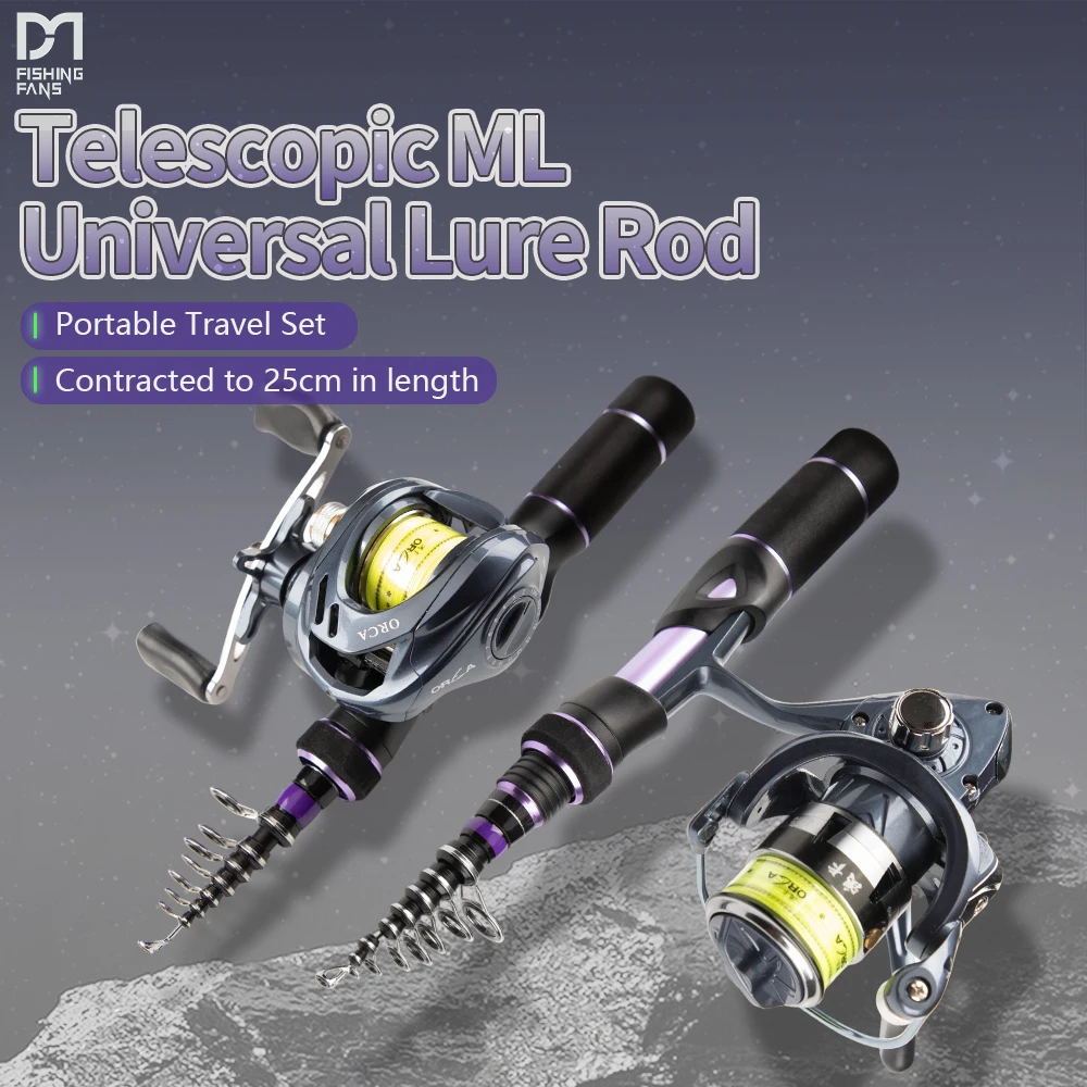 FISHINGFANS TELESCOPIC SUPER SHORT ML MEDIUM LIGHT SEA BOAT HIGH CARBON SPINNING CASTING FISHING ROD