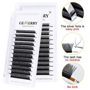Gemerry 10 pcs Cilios Y Shape Eyelashes Extensions Volume Fans Brazilian Mix Cilios W Shapes Lash Natural Soft Wholesale