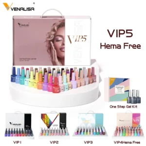 VENALISA VIP5 Kit Nail Gel Polish HEMA FREE Full Coverage 36/60 Color Gel Pigment Professional Nail Art Long-lasting Gel Varnish