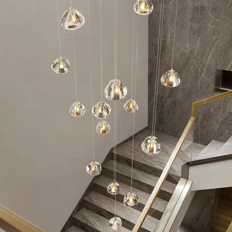 Modern Stair chandelier Pendant lights indoor lighting Ceiling lamp hanging light led Chandeliers for living room indoor lightin