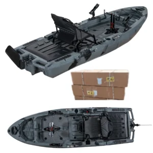 2.75 Meter Modular Fishing Kayak Rowing Boat Pedal Drive Sea Fishing Kayak With Electric Motor Trolling Lightweight Motorized