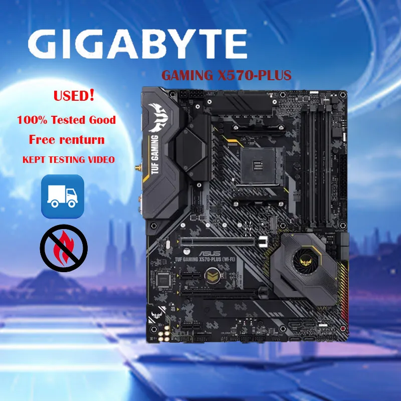 ASUS motherboard TUF GAMING X570-PLUS (WI-FI) AMD AM4 X570 ATX gaming agent motherboard supports PCIe 4.0, dual M.2, Wi-Fi