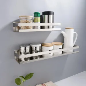 Stainless Steel Bathroom Shelves Wall Mounted Shampoo Bottle Organizer Shower Storage Rack Washbasin Counter Shelf