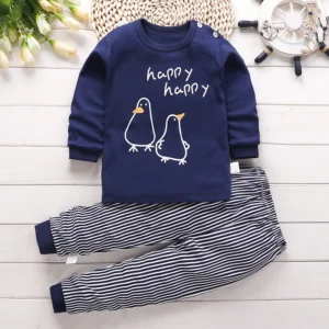 Autumn Sleepwear Pajamas For Girls Boys Long Sleeve Tops+Pants Suits Fashion Home Clothing Baby Kid Sleep Costume