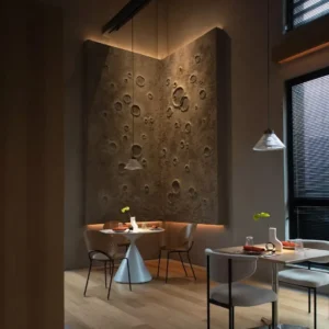 Modern Design Pu Stone Wall Panel for Gardens Moon Stone Slab Artificial 3D Mushroom Exterior Wall Home Decoration for Hotels