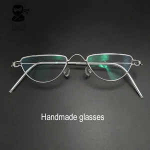 Wizard Albus Dumbledore Reading Glasses Triangle shapedAnti blue Prescription Optical Myopia Handmade Screwless eyeglasses +1+2+