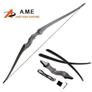 60inch LongBow 25-60lbs Recurve Bow Right Hand Archery Shooting Hunting Takedown Split Bow Wooden Riser Bamboo Laminated Limbs