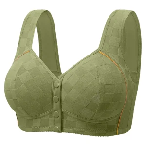 YHOPE Women's Underwear Gathering Thin Front Buckle Without Steel Ring Plus Size Bra