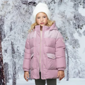 Dave Bella Children Girls Padding Down Jacket Winter Thicken Warm Hooded Down Coat Overcoat Outerwear Clothes DK4253633