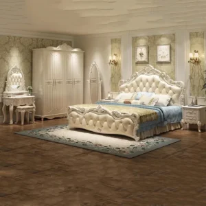 Princess Modern Designer Bedroom Set Double High End Bedding Luxury Bedroom Set Girl Design Letti E Mobili Nordic Furniture