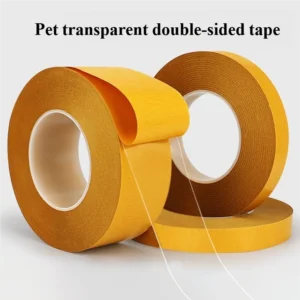 PET Double Sided Super Sticky Adhesive Tape Heat Resistant 0.05mm Thick Transparent PET Strong Double-sided Tape