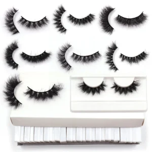 LEHUAMAO Wholesale 5D Mink Lashes Fluffy layered Messy Mink False Eyelashes Bulk Reusable Soft Natural Mink Lashes Makeup