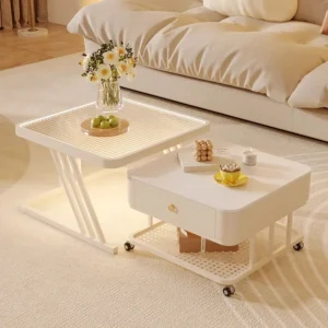 Vintage Premium Coffee Table Aesthetic Elegant Design Glam Side Table Creative Storage Acrylic Table Living Room Furniture