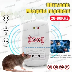 New Ultrasonic Electric Pest Repeller US/UK/EU Plug Anti Rodent Cockroach Rat Spider Insect Electric Mosquito Killer