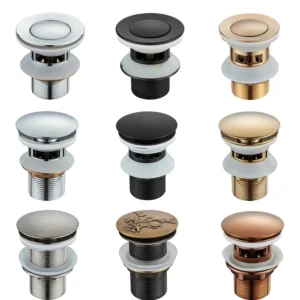 Bathroom Basin Sink Pop Up Drain Waste Stopper Bathroom Faucet Accessories Brass Chrome/Rose Gold/Brushed Gold Basin Sink Drain