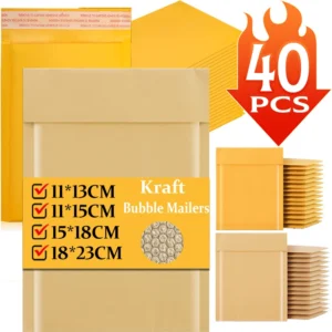 Kraft Paper Bubble Mailers Bubble Mailing Bags Envelopes Bags Home Yellow Self SealEnvelopes Pouch for Book Business Supplies