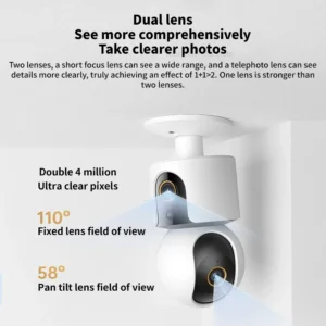 2025 Xiaomi Smart Camera C500 Dual Lens Version 4MP Security Camera 360° AI Detection Full Color Night Vision WiFi 6 M