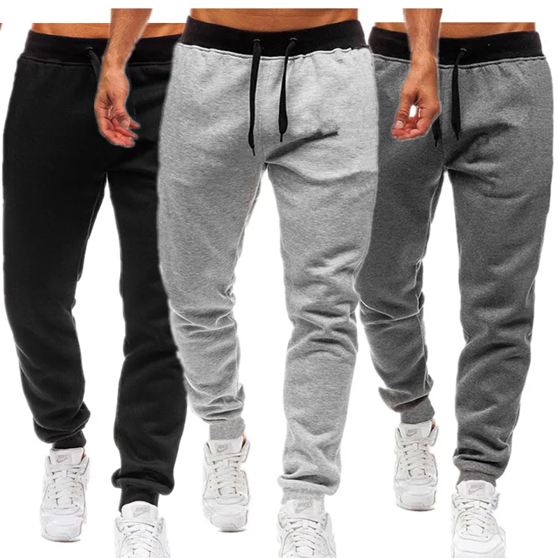 Sports Pants, Spring and Autumn Jogging Pants, Jogging Pants, Casual Sports, Men's Fitness, 3-color Black Belt Jogging Pants