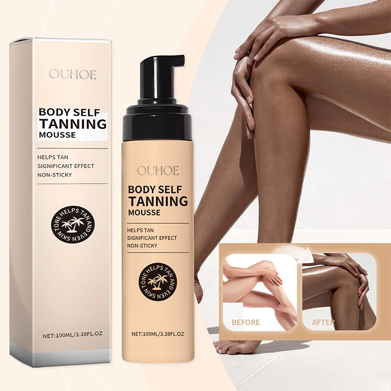 Summer Tanning Body Mousse 100ml Sun-promoting + Moisturizing Bronze Glossy Skin 0 Uv Damage Natural Tanning Wheat Skin Cream
